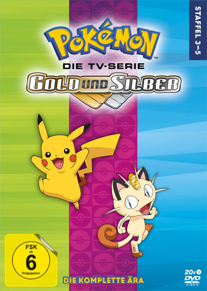 Pokemon - TV-Serie: Gold&Silber STAFFEL 3-5 (DVD) 
20-DISK-DVD-SET - 159 FOLGEN
