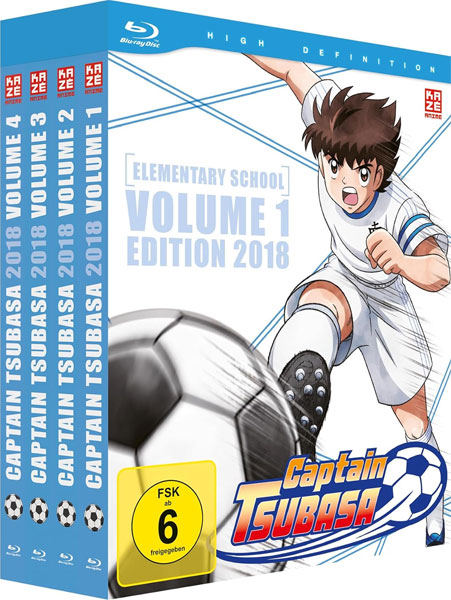Captain Tsubasa 2018 - Gesamtausgabe (BR) 
Bundel Vol. 01-04, 8Disc