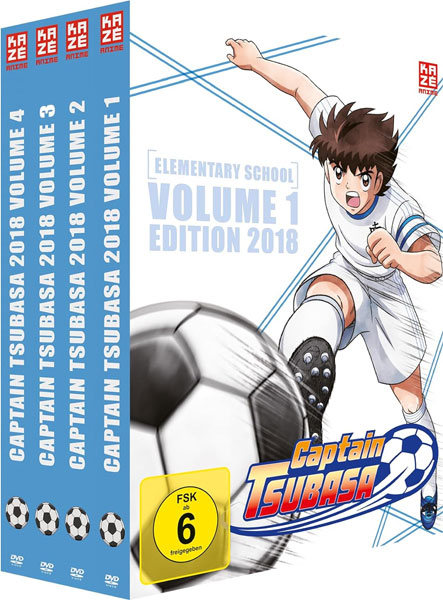 Captain Tsubasa 2018 - Gesamtausgabe (DVD) 
Bundel Vol. 01-04, 8Disc