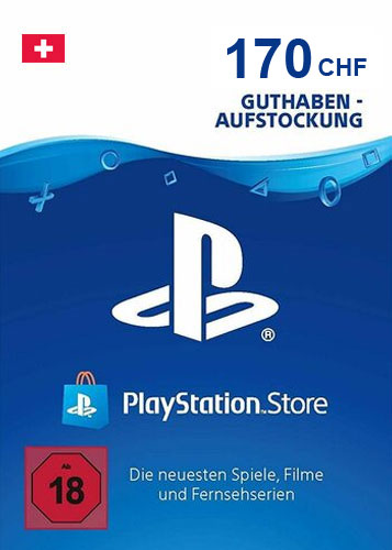 PSN Code 170 CHF
 Code wird als PDF Datei geliefert
 PlayStation Network Einzweckgutschein