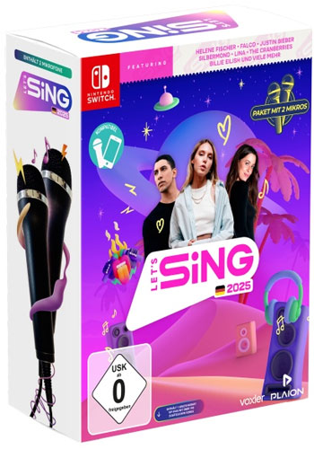 Lets Sing 2025  Switch  + 2 MIcs