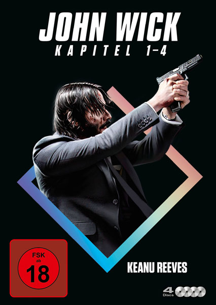 John Wick  Kapitel 1-4 (DVD) 4er Collection
Min: 504/DD5.1/WS