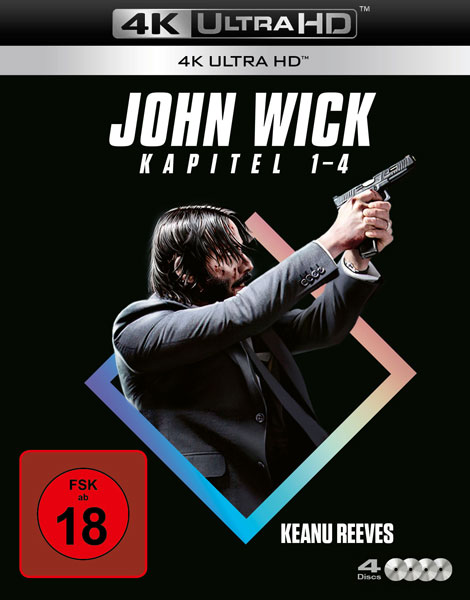 John Wick  Kapitel 1-4 (UHD) 4er Collection
Min: 525/DD5.1/WS