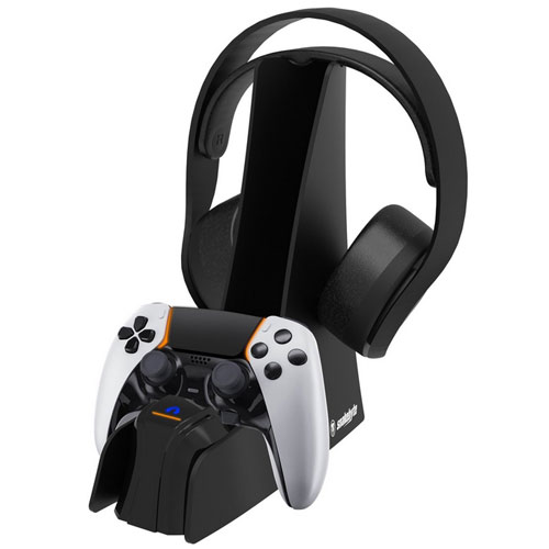 PS5 Ladestation Combo Charge 5 black
 Lädt 1 DualSense + wireless Headset gleichzeitig