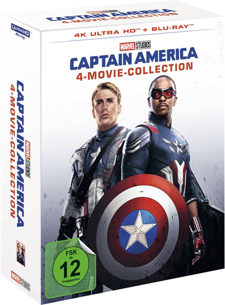 Captain America  4-Movie-Collection (UHD+BR) 4K 
Min: 525/DD5.1/WS 8Disc