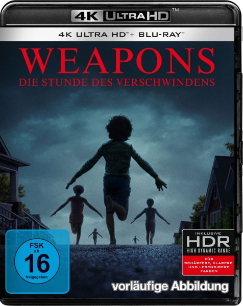 Weapons - Die Stunde des Verschwindens (UHD) 
Min: 124/DD5.1/WS  2Disc, 4K-UHD+Blu-ray