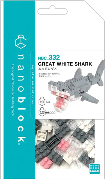 Nanoblock  Weißer Hai groß - 190 Teile