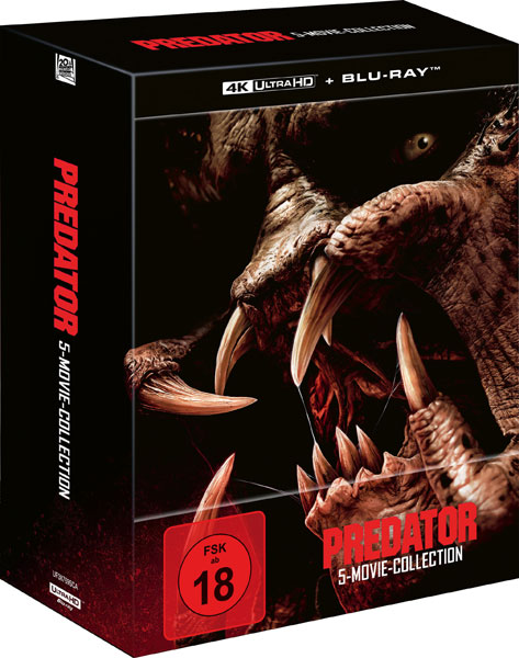 Predator - 5er Movie Collection (UHD+BR) 4K 
Min: 529/DD5.1/WS 10Disc
