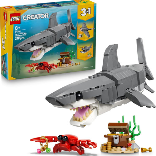 Lego (31381) Creator Wilder Hai mit Schatztruhe