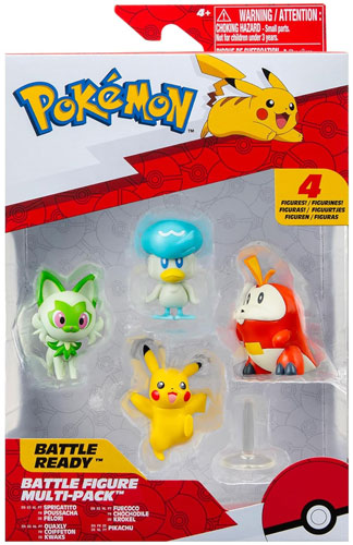Merc Pokémon Battle Figur KrokelFeloriKwaksPika
 4er Pack