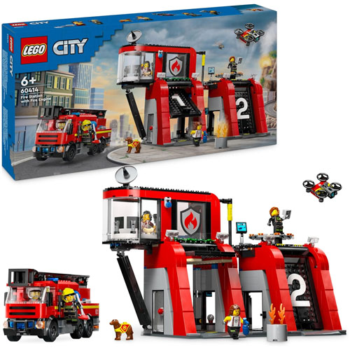 Lego (60414) City Feuerwehrstation 
 mit Drehleiterfahrzeug