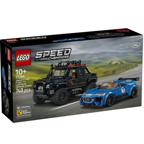 Lego (77264) Speed Champions Jaguar Project 7 
 und Land Rover Defender