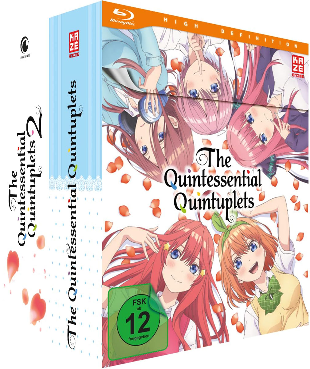 Quintessential Quintuplets - Staffel 1&2 (BR) GA 
Gesamtausgabe ohne Schuber, 6Disc