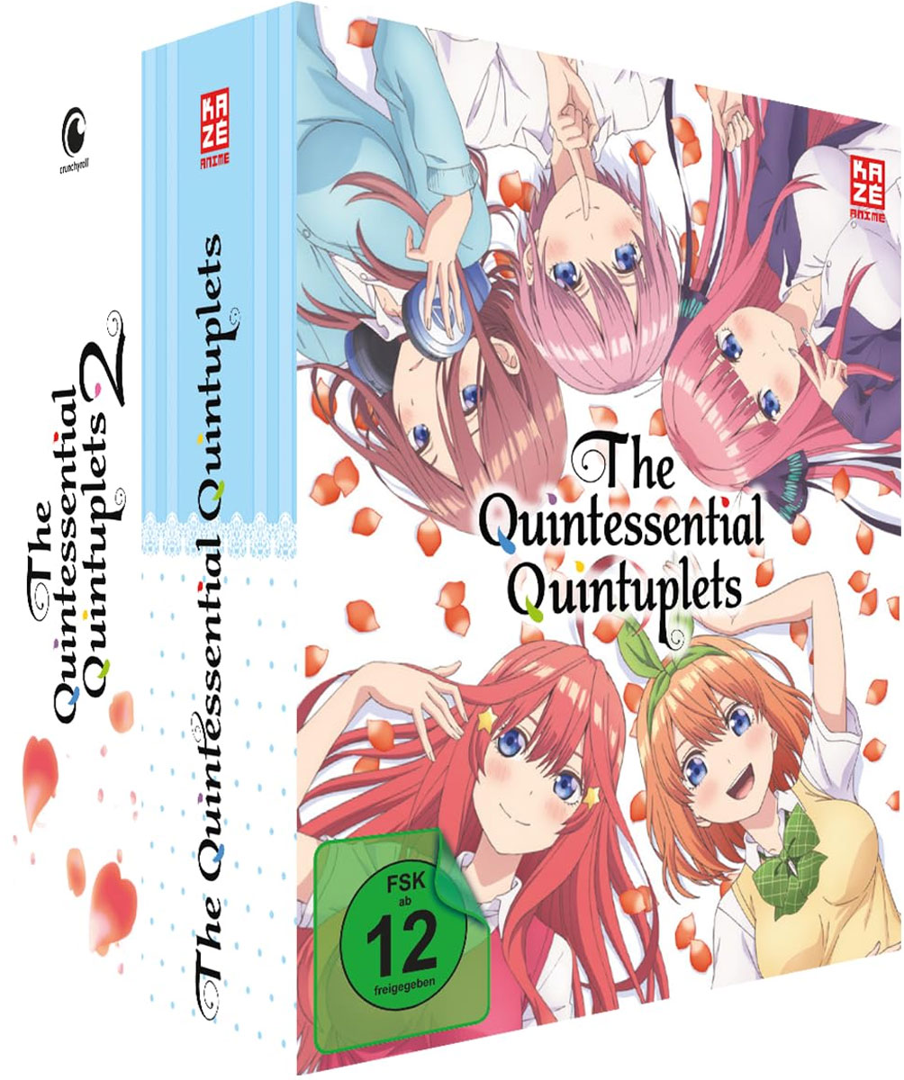 Quintessential Quintuplets - Staffel 1&2 (DVD) GA 
Gesamtausgabe ohne Schuber, 6Disc