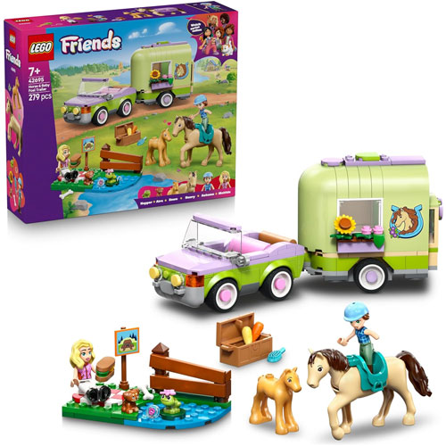 Lego (42695) Friends Pferd und Fohlen 
 mit Pferdeanhänger
