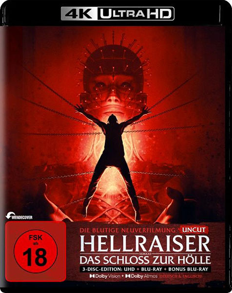 Hellraiser - Das Schloss zur Hölle (UHD+BR) 4K 
Min: 121/DD5.1/WS 3Disc