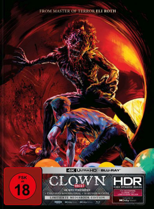Clown (UHD+BR) LE Mediabook, Cover B 
Min: 99/DD5.1/WS